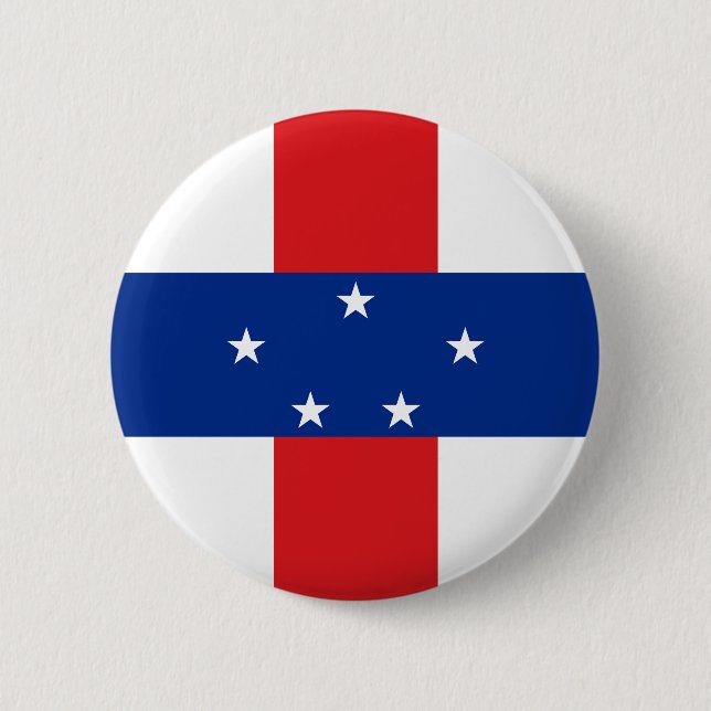 Netherlands Antilles Flag Button (Front)