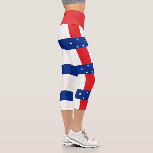 Netherlands Antilles Flag Capri Leggings (Right)