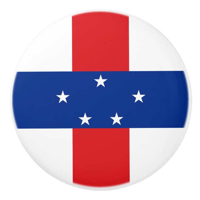 Netherlands Antilles Flag Ceramic Knob (Front)
