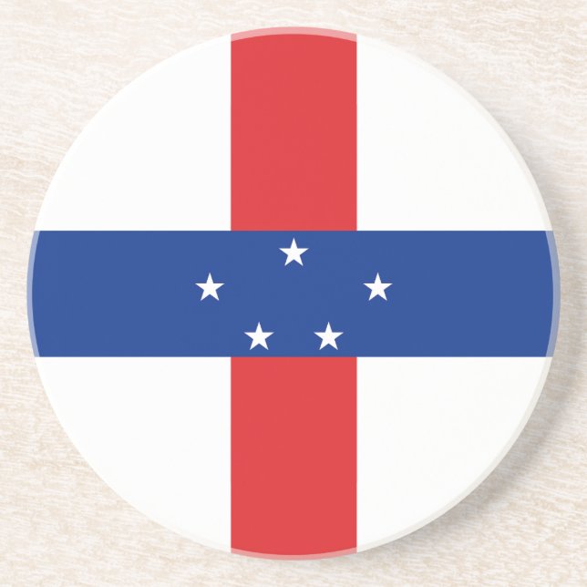 Netherlands Antilles Flag Coaster (Front)