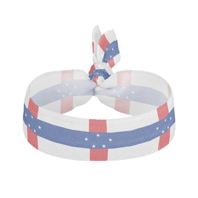 Netherlands Antilles Flag Elastic Hair Tie (Front)