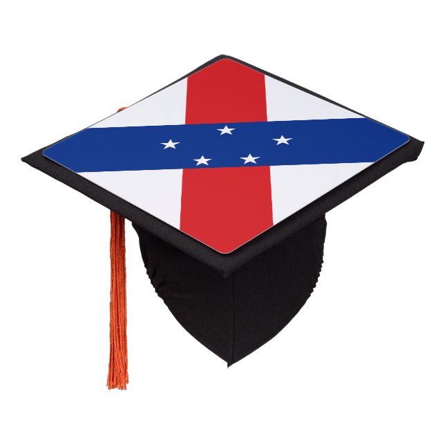 Netherlands Antilles Flag Graduation Cap Topper (Angled)