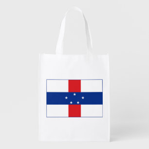 Netherlands Antilles Flag Grocery Bag