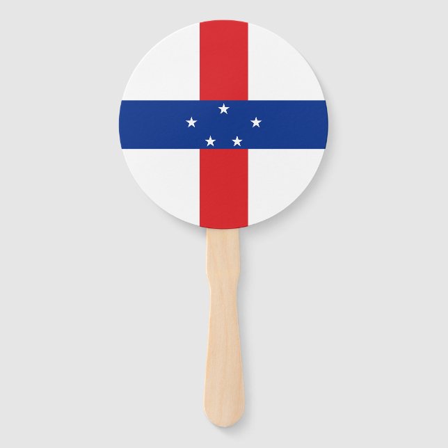 Netherlands Antilles Flag Hand Fan (Front)