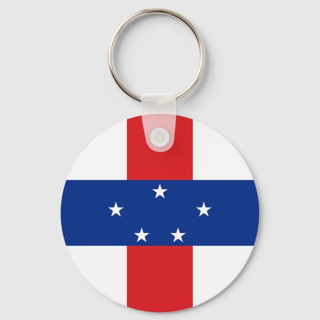 Netherlands Antilles Flag Keychain (Front)