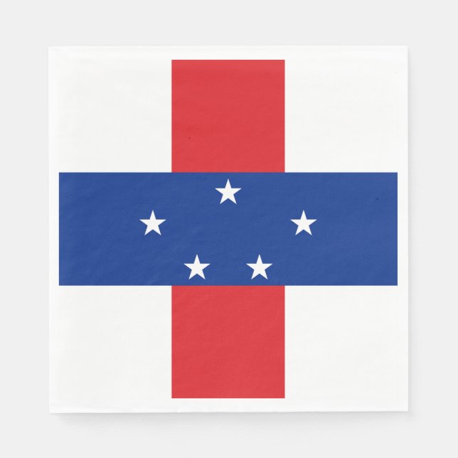 Netherlands Antilles Flag Napkins (Front)
