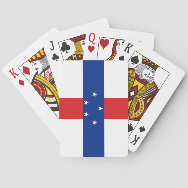 Netherlands Antilles Flag Poker Cards (Back)