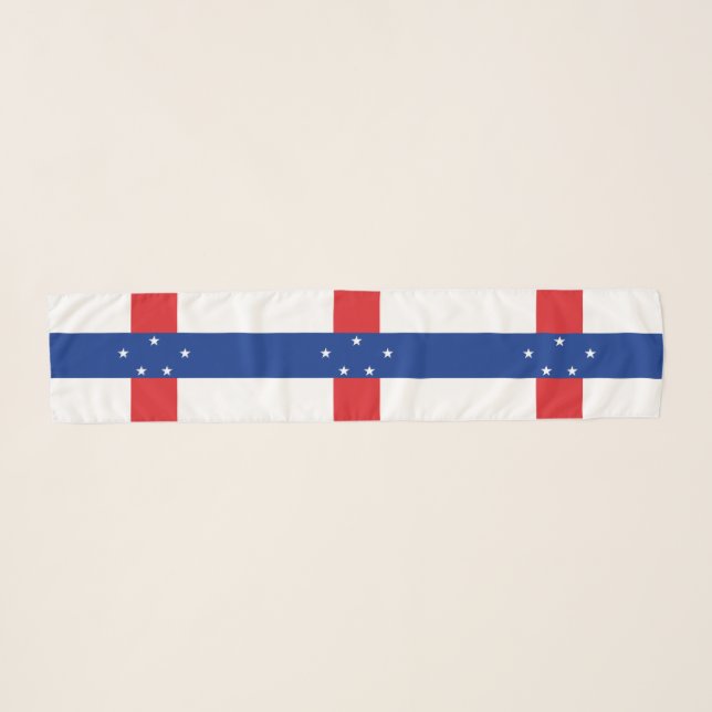 Netherlands Antilles Flag Scarf (Front (Horizontal))