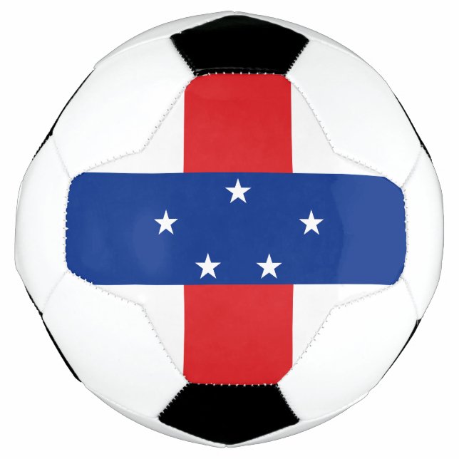 Netherlands Antilles Flag Soccer Ball (Front)