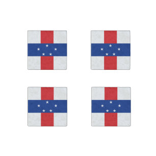Netherlands Antilles Flag Stone Magnet