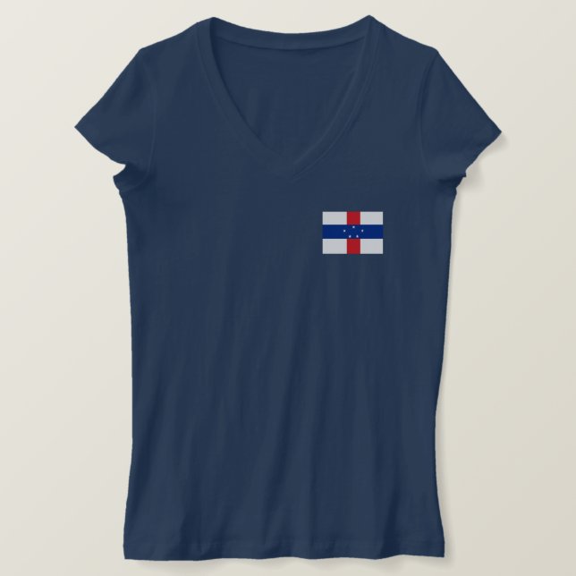 Netherlands Antilles Flag T-Shirt (Design Front)