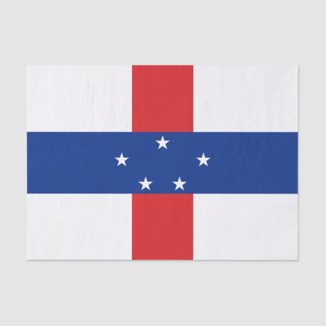 Netherlands Antilles Flag Tissue Paper (Front)