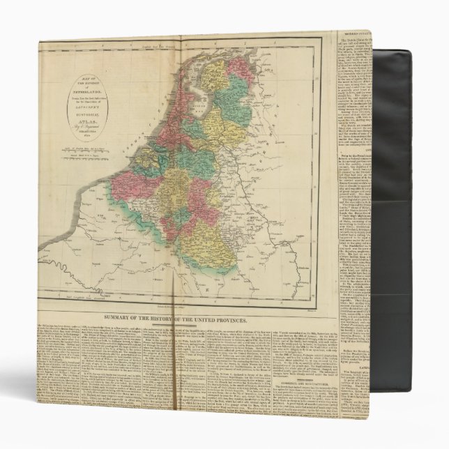 Netherlands, Beligium Atlas Map 3 Ring Binder (Front/Inside)