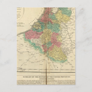 Netherlands, Beligium Atlas Map Postcard