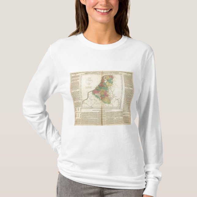 Netherlands, Beligium Atlas Map T-Shirt (Front)