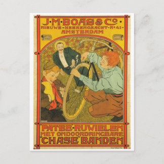 Netherlands Bicycle Repair Advertisement 1897 Postcard