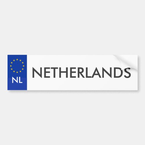 Netherlands Car License Sticker
