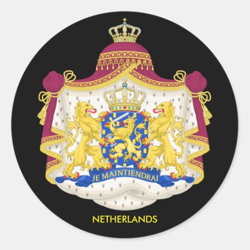 Netherlands Coat of Arms Classic Sticker