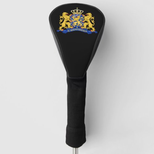 Netherlands Coat of Arms on Black dccnt Golf Head Cover