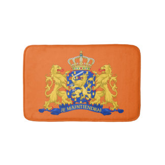 Netherlands Coat of Arms on Orange bmcnt Bath Mat