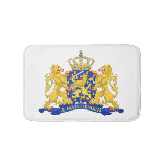 Netherlands Coat of Arms on White bmcnt Bath Mat