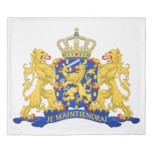 Netherlands Coat of Arms on White kccnt Duvet Cover