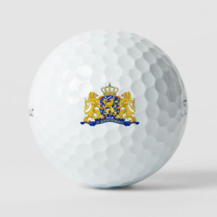 Netherlands Coat of Arms on White tpv1 gbcnt Golf Balls