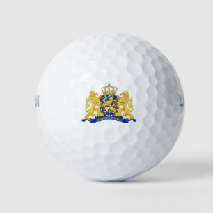 Netherlands Coat of Arms on White wu gbt Golf Balls