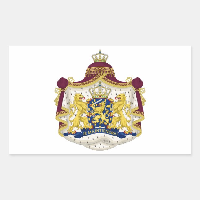 Netherlands Coat of Arms Rectangular Sticker (Front)