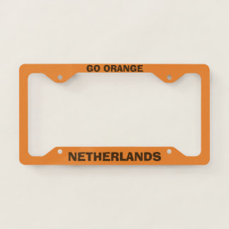 Netherlands Custom Orange License Plate Frame