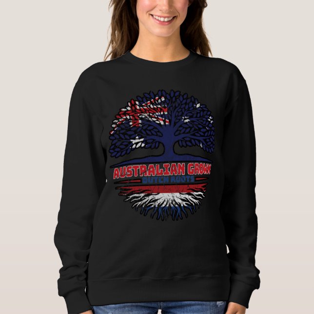 Netherlands Dutch Australian Australia Tree Roots Sweatshirt (Front)