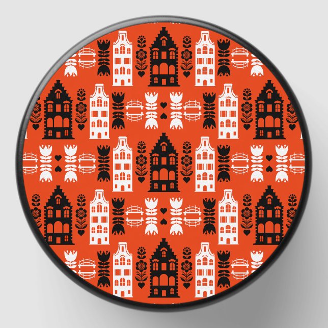 Netherlands Dutch Folk Art Print Mini Candle Favors (Front)