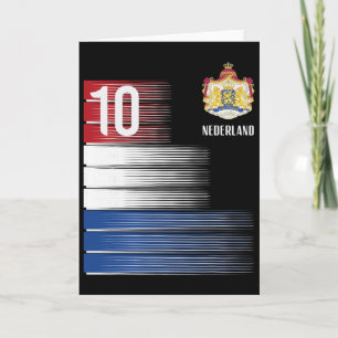 Netherlands Flag 10 Dutch Orange Soccer Men Women Card