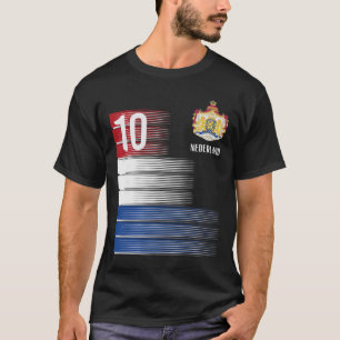 Netherlands Flag 10 Dutch Orange Soccer Men Women  T-Shirt