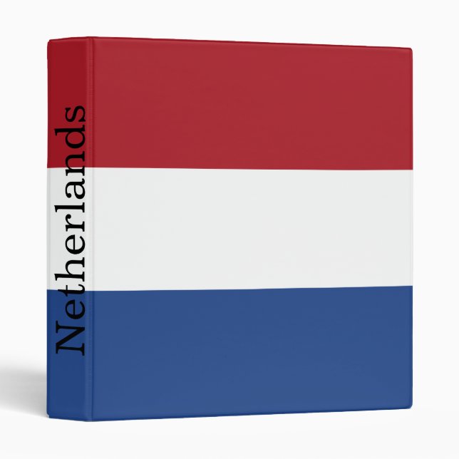 Netherlands Flag 3 Ring Binder (Front/Spine)
