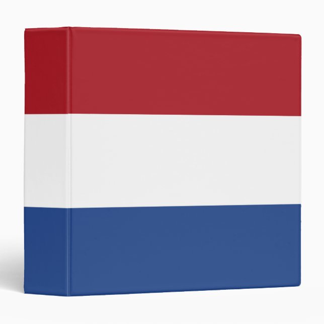 Netherlands Flag 3 Ring Binder (Front/Spine)