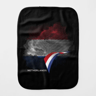 Netherlands flag baby burp cloth