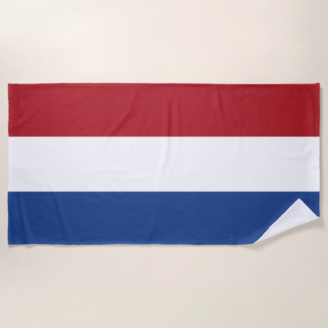 Netherlands Flag Beach Towel (Front)