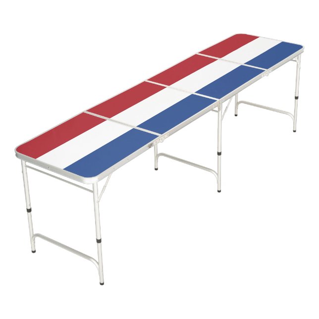 Netherlands Flag Beer Pong Table (Angled)