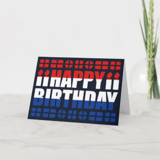 Netherlands Flag Birthday Card