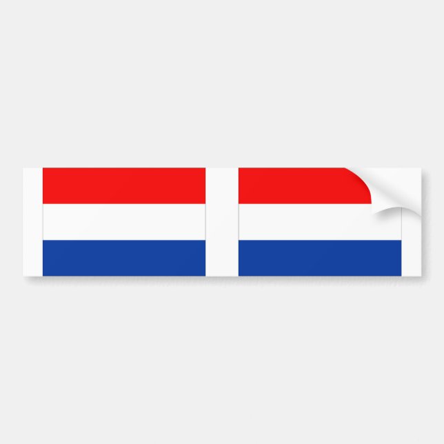 Netherlands flag bumper sticker (Front)
