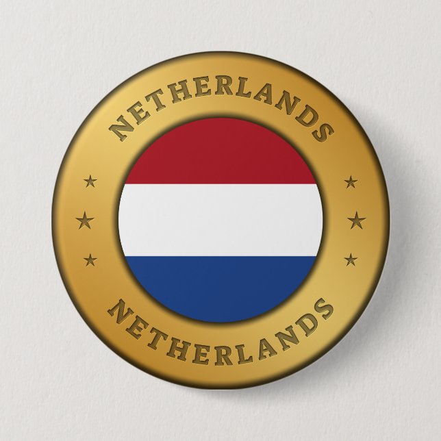 Netherlands Flag Button (Front)