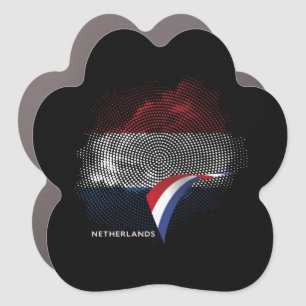 Netherlands flag car magnet