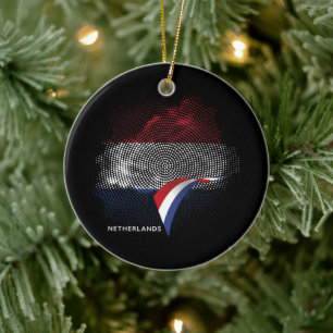 Netherlands flag ceramic ornament