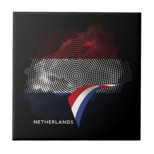 Netherlands flag ceramic tile