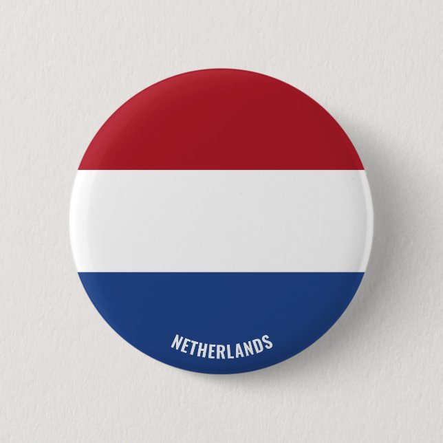 Netherlands Flag Charming Patriotic Button (Front)