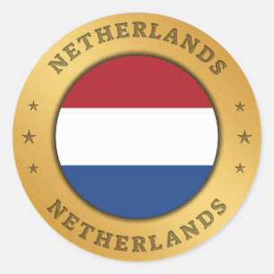 Netherlands Flag Classic Round Sticker