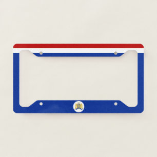 Netherlands flag-coat of arms license plate frame