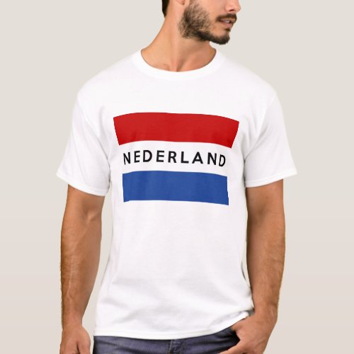 netherlands flag country nederland text name dutch T_Shirt