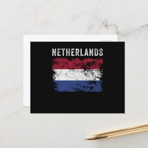 Netherlands Flag Distressed _ Dutch Flag Postcard